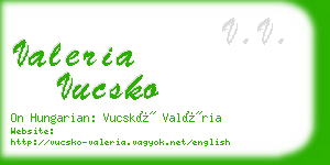 valeria vucsko business card